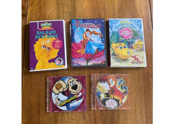 Sesame Street Other - Kids DVD Lot Thumbelina Sesame Street Dive Olly Dive Underdog NIMH
